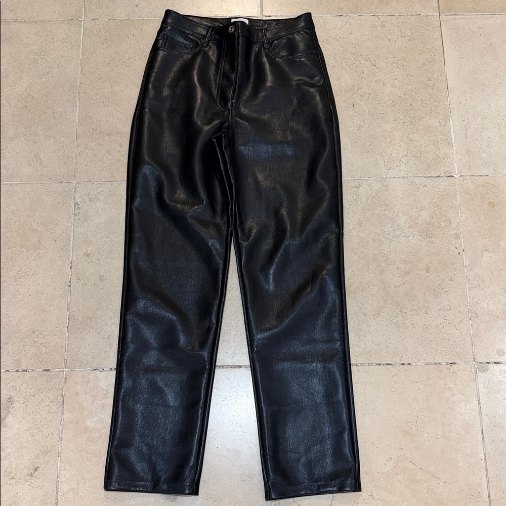 Wilfred Black Leather Pants